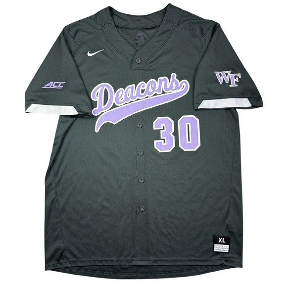 Nike Wake Forest Baseball GAME WORN Men’s NCAA ACC TEAM ISSUED Deacons Jersey XL